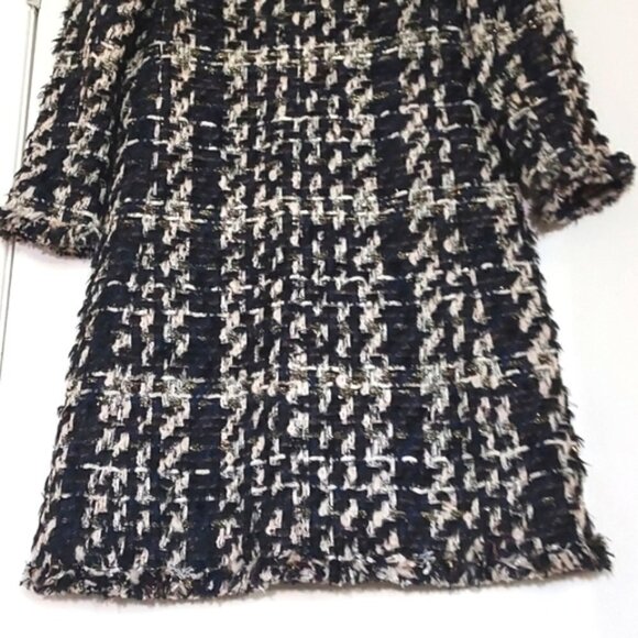 NWOT Amen Wardy Aspen Metallic Tweed Mid Length Designer Jacket Size FR 38 - Picture 10 of 17